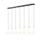 Z-Lite Farrell 7 Light Linear Chandelier, 6in. W x 11in. H, Matte Black 3043P6-7L-MB - alternate 1